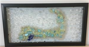 sea glass art frame